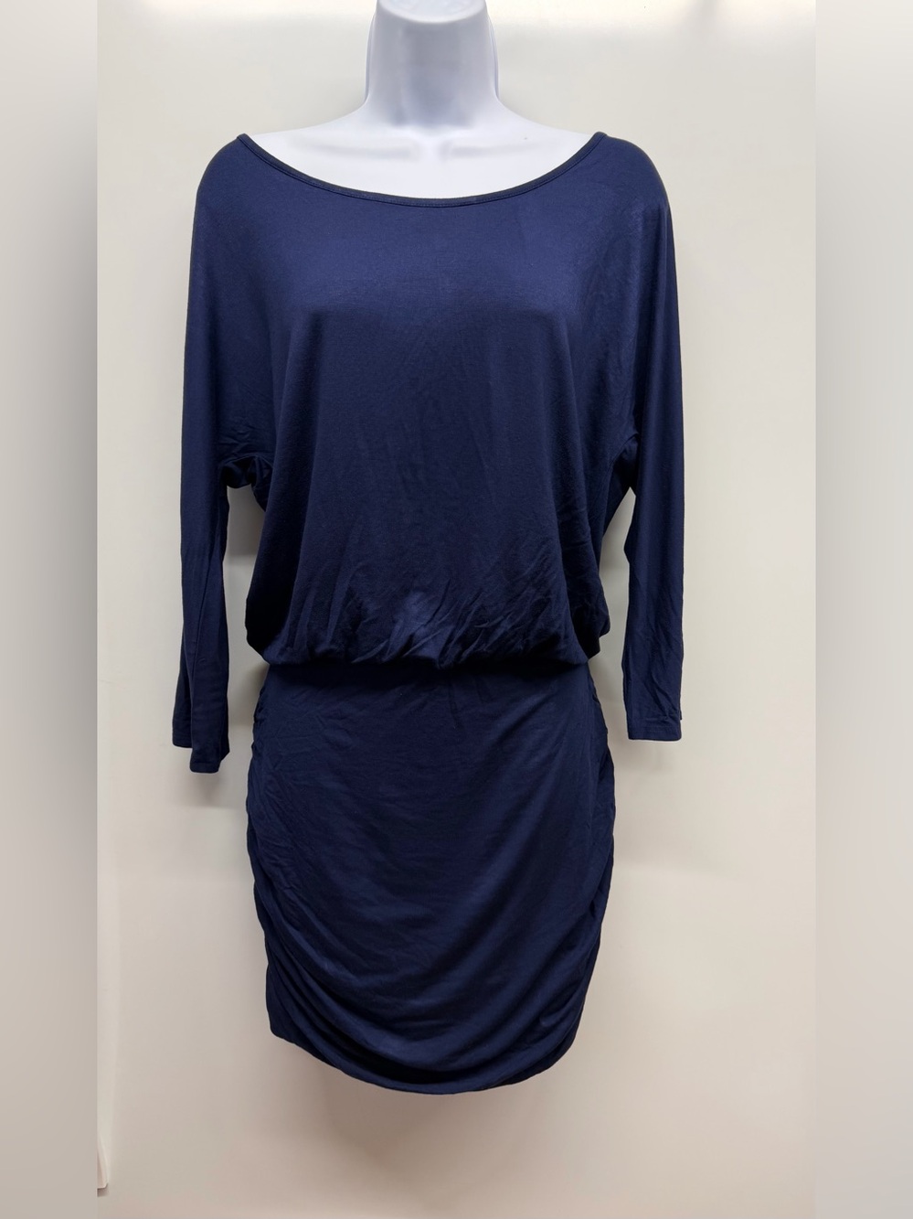 VENUS Navy Ruched Dress